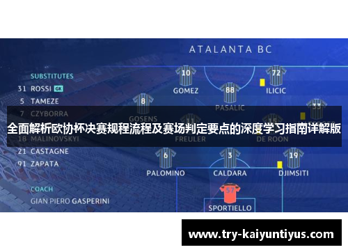 全面解析欧协杯决赛规程流程及赛场判定要点的深度学习指南详解版 全面解析欧协杯决赛规程流程及赛场判定要点的深度学习指南详解版